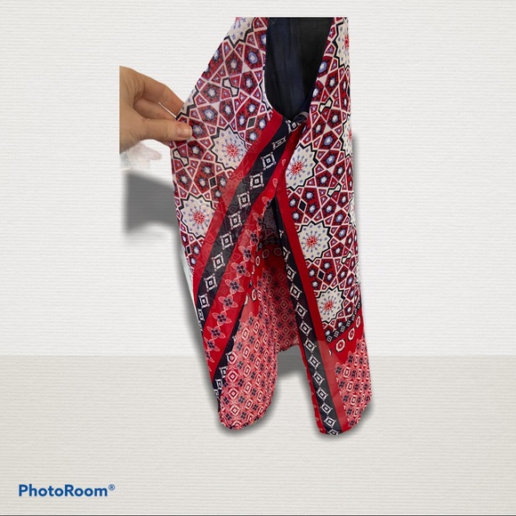 A Byer Red,Navy,White Handkerchief Tank - Picture 3 of 5